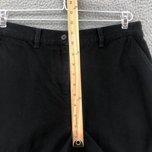 Lauren Ralph Lauren Shorts Womens 6 Black Twill Chino Wide Leg High Rise Casual - Picture 8 of 12